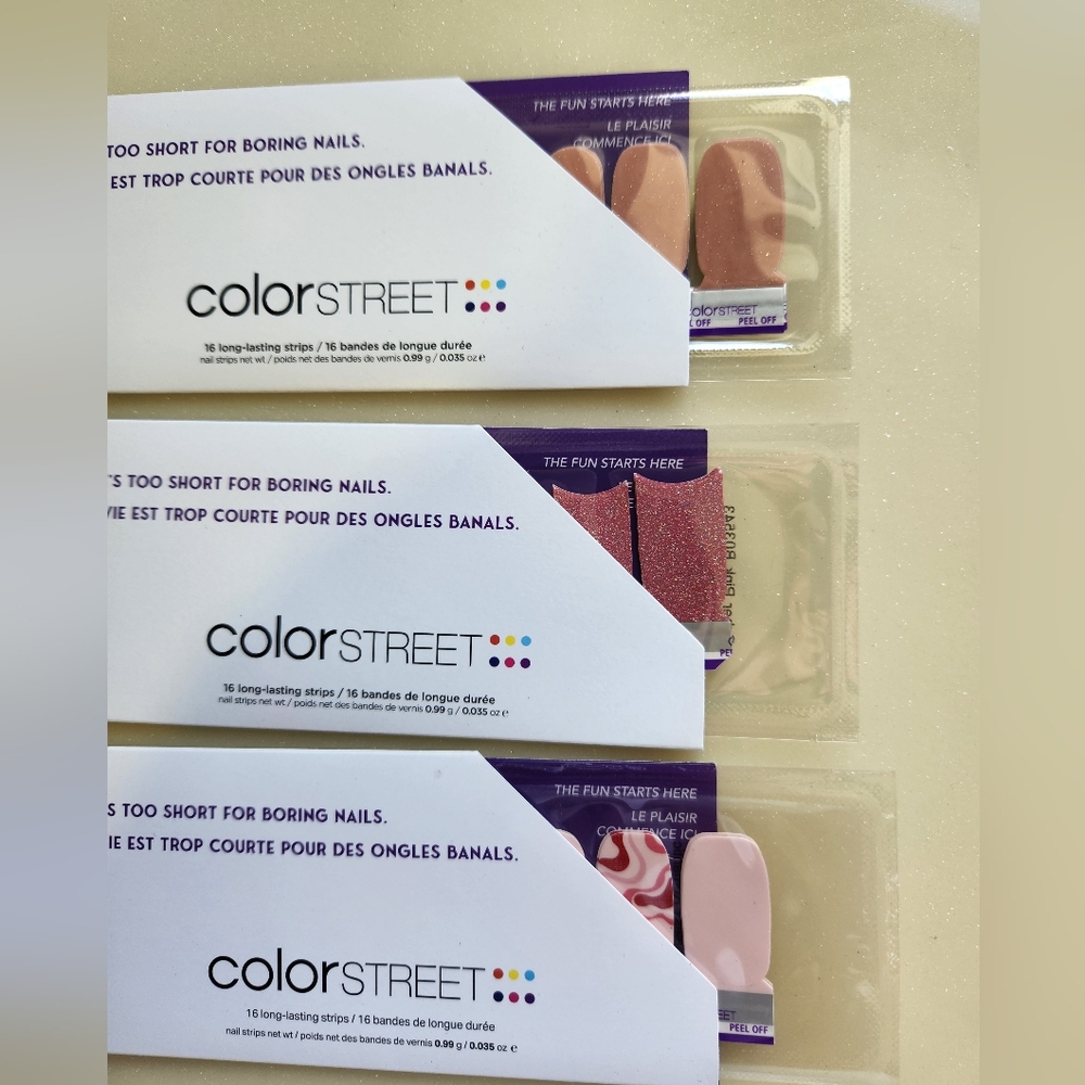 Set/3 limited edition Color Street nail polish strips
